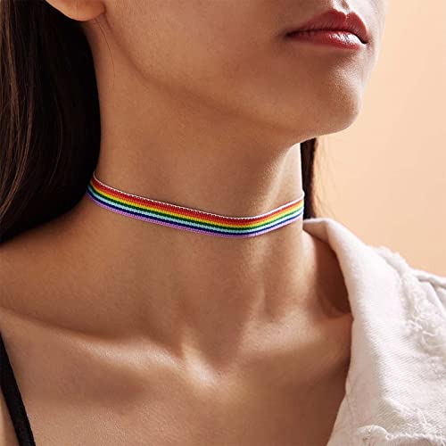 Yienate Boho Regenbogen Halskette Choker Bunte Farbverlauf Halskette Kette Sommer Strand Choker Halsketten Charm Halskette Schmuck für Frauen Mädchen Yienate Boho Regenbogen Halskette Choker Bunte Farbverlauf Halskette Kette Sommer Strand Choker Halsketten Charm Halskette Schmuck für Frauen Mädchen von Yienate