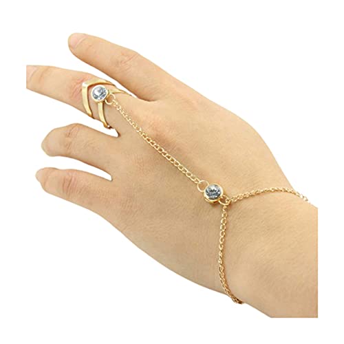 Yienate Boho-Armband mit Strass, Fingerkette, kreativ, Pfeil, Schmuck für Damen und Mädchen von Yienate