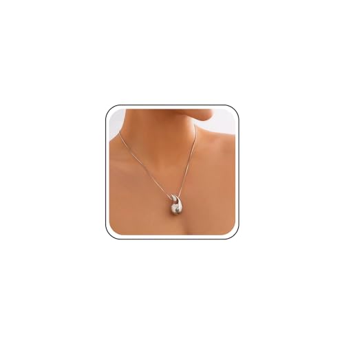 Yienate Boho Tropfen Halskette Choker Silber Große Klobige Teardrop Anhänger Halskette Aussage Große Dicke Dupes Wassertropfen Halskette Braut Hochzeit Prom Halskette Für Frauen Und Mädchen von Yienate