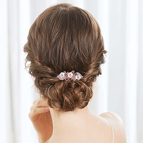 Yienate Fancy Braut Strass Haarspange Pin Barrette Gold Blume Bogen Kristall Haarnadeln Barrette Funkelnd Hochzeit Kopfbedeckung Kristall Haarspange Haar Glänzend Haarhalter Zubehör Für Frauen von Yienate