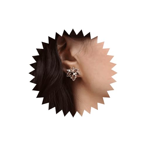 Yienate Kristall Ahornblatt Ohrringe Bolzen Boho Rot Ahornblatt Tropfen Ohrringe Erklärung Funkelnden Strass Herbst Blatt Baumeln Ohrringe Herbst Thanksgiving Ohrringe Schmuck Für Frauen Und Mädchen von Yienate