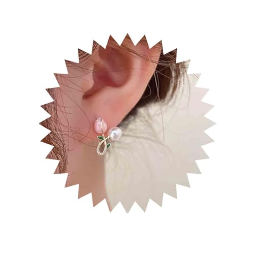 Yienate Perlenohrstecker Wickelohrring Boho Perlenohrstecker Ohrring Gold Flora Front Back Ohrringe Statement Pink Tulip Flower Piercing Wrap Stud Ohrring Schmuck Für Frauen Mädchen Yienate Perlenohrstecker Wickelohrring Boho Perlenohrstecker Ohrring Gold Flora Front Back Ohrringe Statement Pink Tulip Flower Piercing Wrap Stud Ohrring Schmuck Für Frauen Mädchen von Yienate