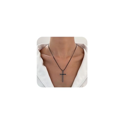 Yienate Punk Schwarzes Kreuz Halskette Choker Gothic Schwarze Lederkette Choker Kreuz Kreuz Anhänger Halskette Schwarzer Ton Religiöse Bibel Kreuz Halskette Charm Schmuck Für Frauen Und Männer Yienate Punk Schwarzes Kreuz Halskette Choker Gothic Schwarze Lederkette Choker Kreuz Kreuz Anhänger Halskette Schwarzer Ton Religiöse Bibel Kreuz Halskette Charm Schmuck Für Frauen Und Männer von Yienate