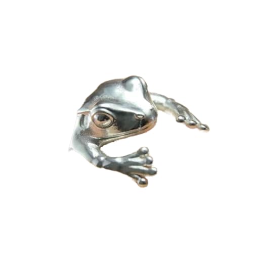 Yienate Silber Frosch Ring Vintage offen Frosch Finger Band Statement Charm Tier Ring Geschenk für Frauen Mädchen von Yienate
