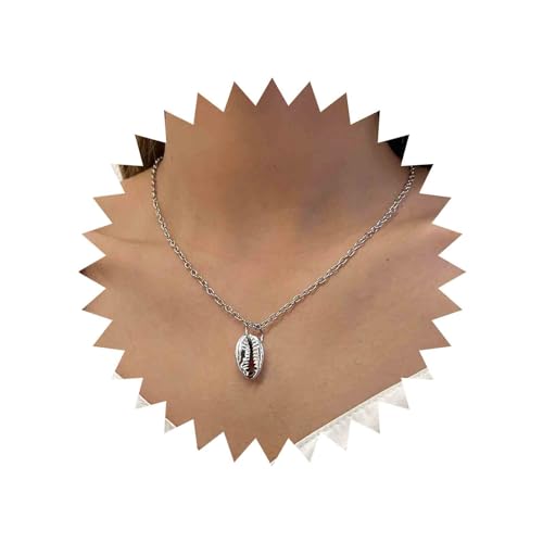 Yienate Silber Muschelkette Choker Kette Muschel Anhänger Halskette Boho Charme Halskette Schmuck Geschenk Für Frauen Und Mädchen von Yienate