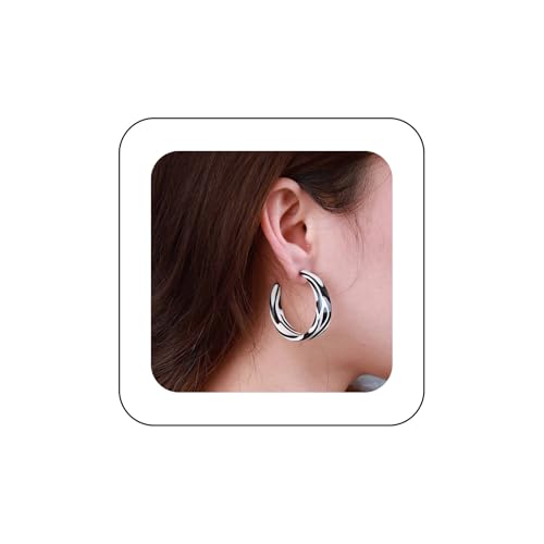 Yienate Zebra Print Hoop Drop Ohrringe - Gesprenkelt Aussage Offener Reifen Baumeln Ohrstecker Schwarz Weiß Acryl Leicht Geometrischen Kreis Harz Schmuck Für Frauen von Yienate