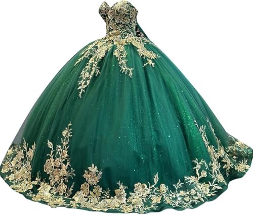 Yifanier Wunderschöne trägerlose Quinceanera-Kleider Trägerlose Quinceanera-Kleider mit 3D-Blumen bauschiger Spitze und Schleppe MT027 von Yifanier