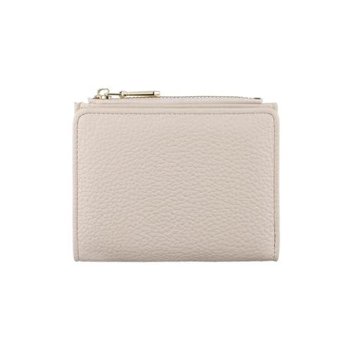 Yifaose Geldbörse Damen Münzbörse Mini Leder Geldbörse mit Reißverschluss Multi-Fach Kartenhalter Portemonnaie Herren Business Kreditkartenetui, weiß, 12*9.5*1.5cm von Yifaose