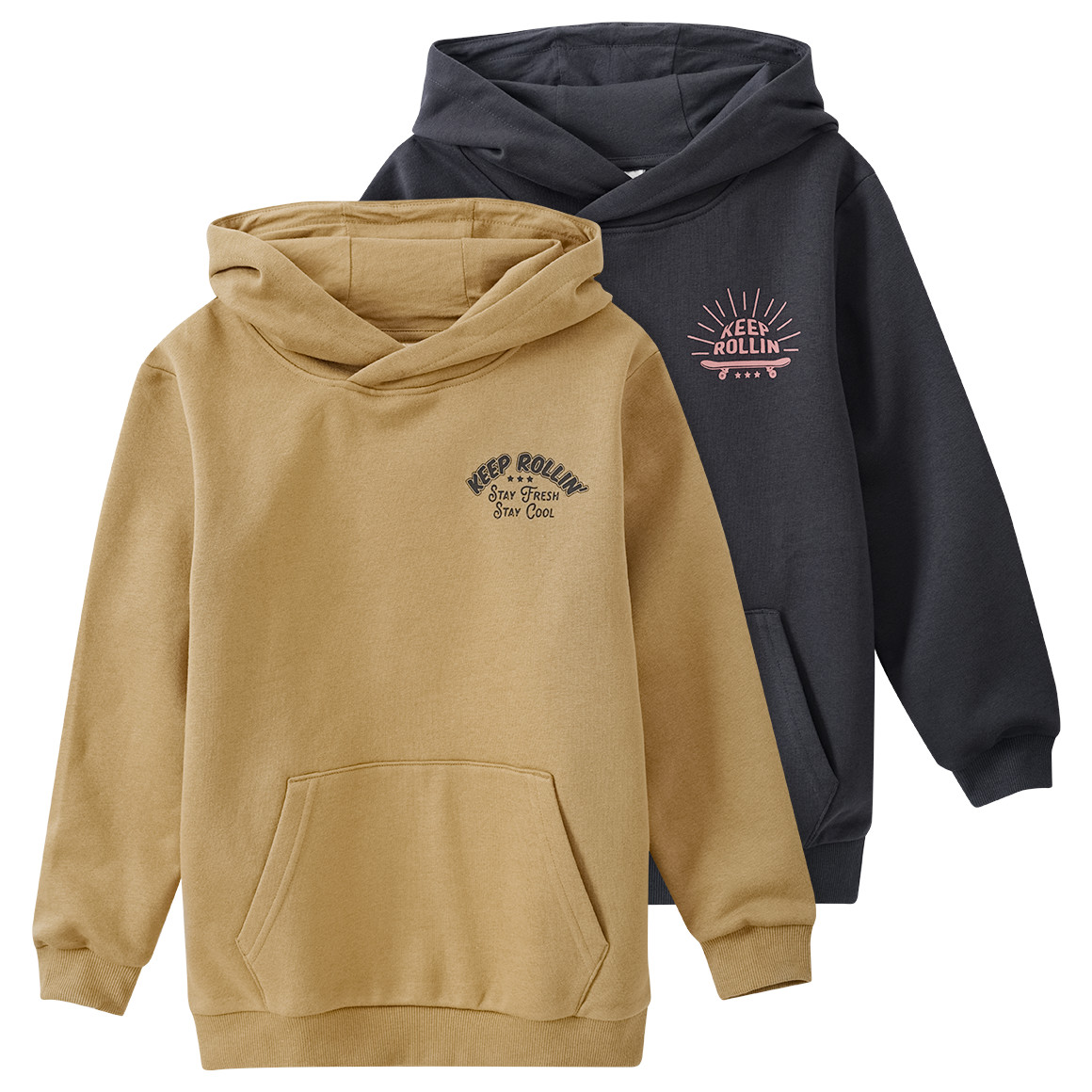 2 Jungen Hoodies mit kleinem Print von Yigga