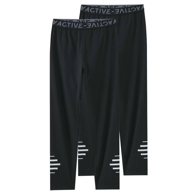 2 Jungen Thermo-Leggings mit Elastikbund von Yigga