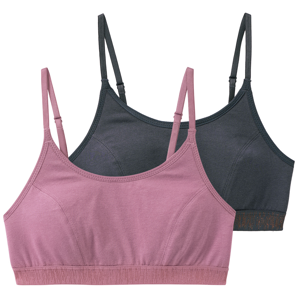 2 Mädchen Bustiers mit Glitzerbund von Yigga