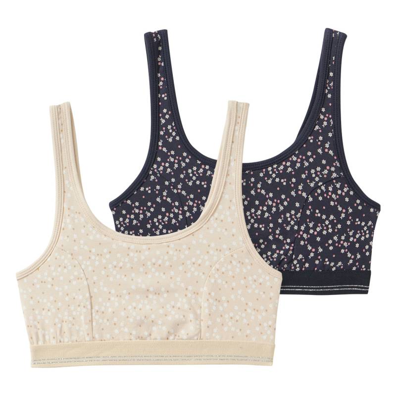 2 Mädchen Bustiers mit floralem Allover-Print von Yigga