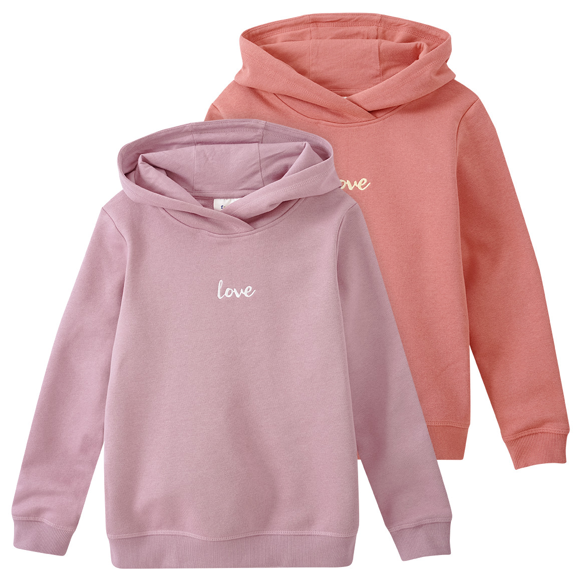 2 Mädchen Hoodies mit kleiner Stickerei von Yigga