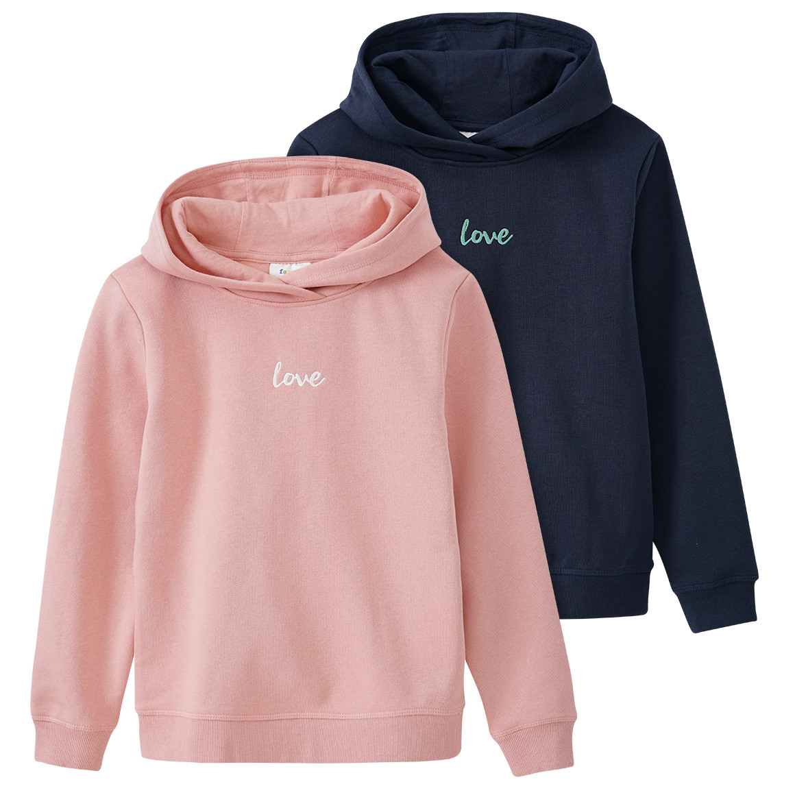 2 Mädchen Hoodies mit kleiner Stickerei von Yigga