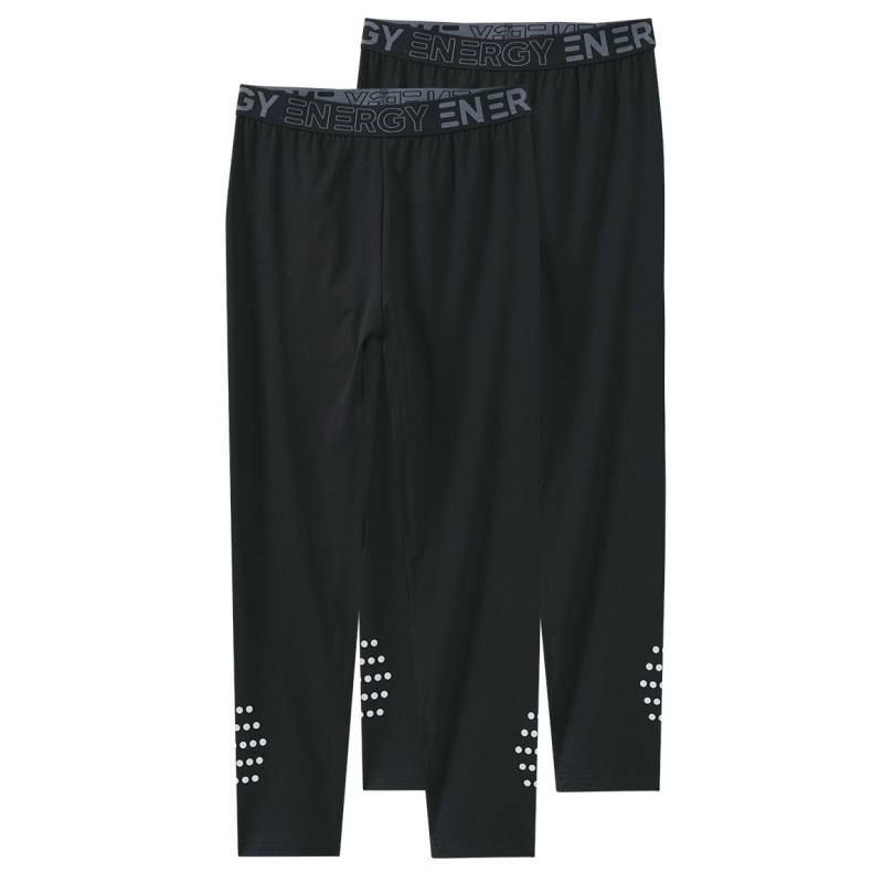 2 Mädchen Thermo-Leggings mit Elastikbund von Yigga