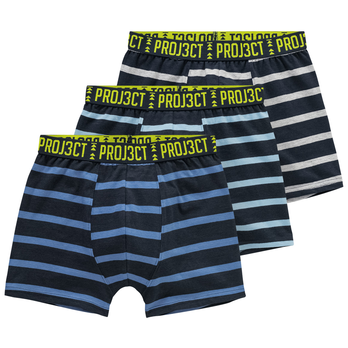 3 Jungen Boxer im Ringel-Look 3 Jungen Boxer im Ringel-Look von Yigga