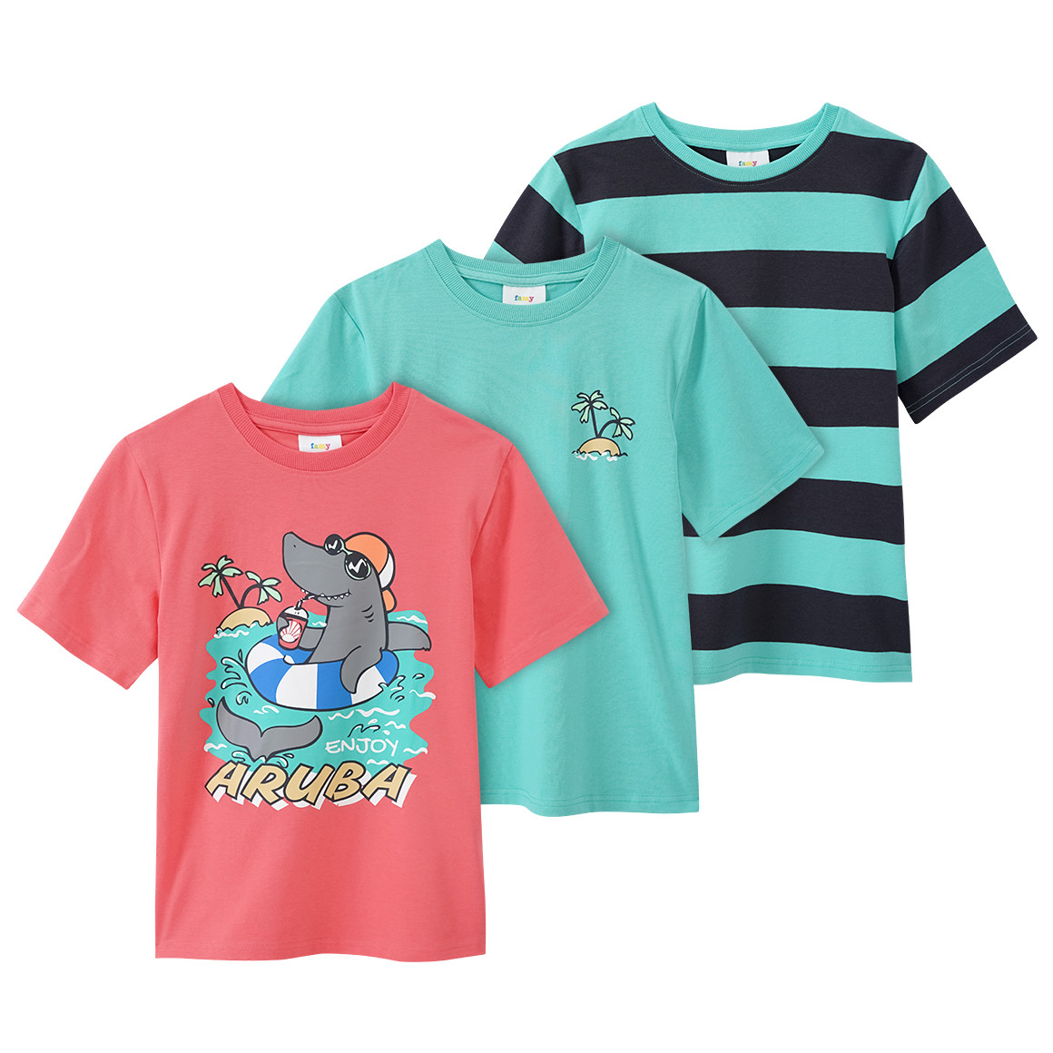 3 Jungen T-Shirts in verschiedenen Dessins von Yigga