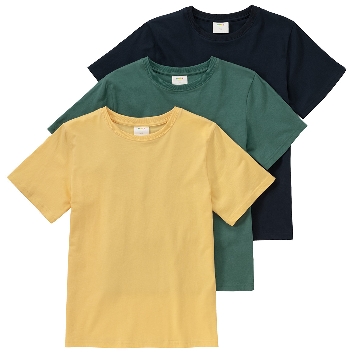 3 Jungen T-Shirts unifarben von Yigga