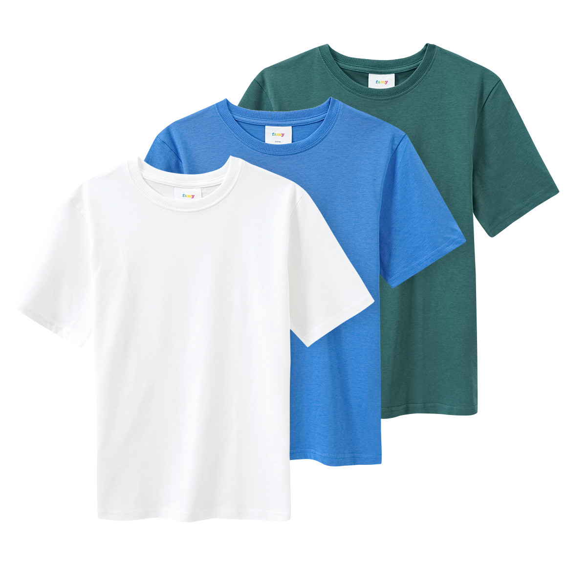 3 Jungen T-Shirts unifarben von Yigga