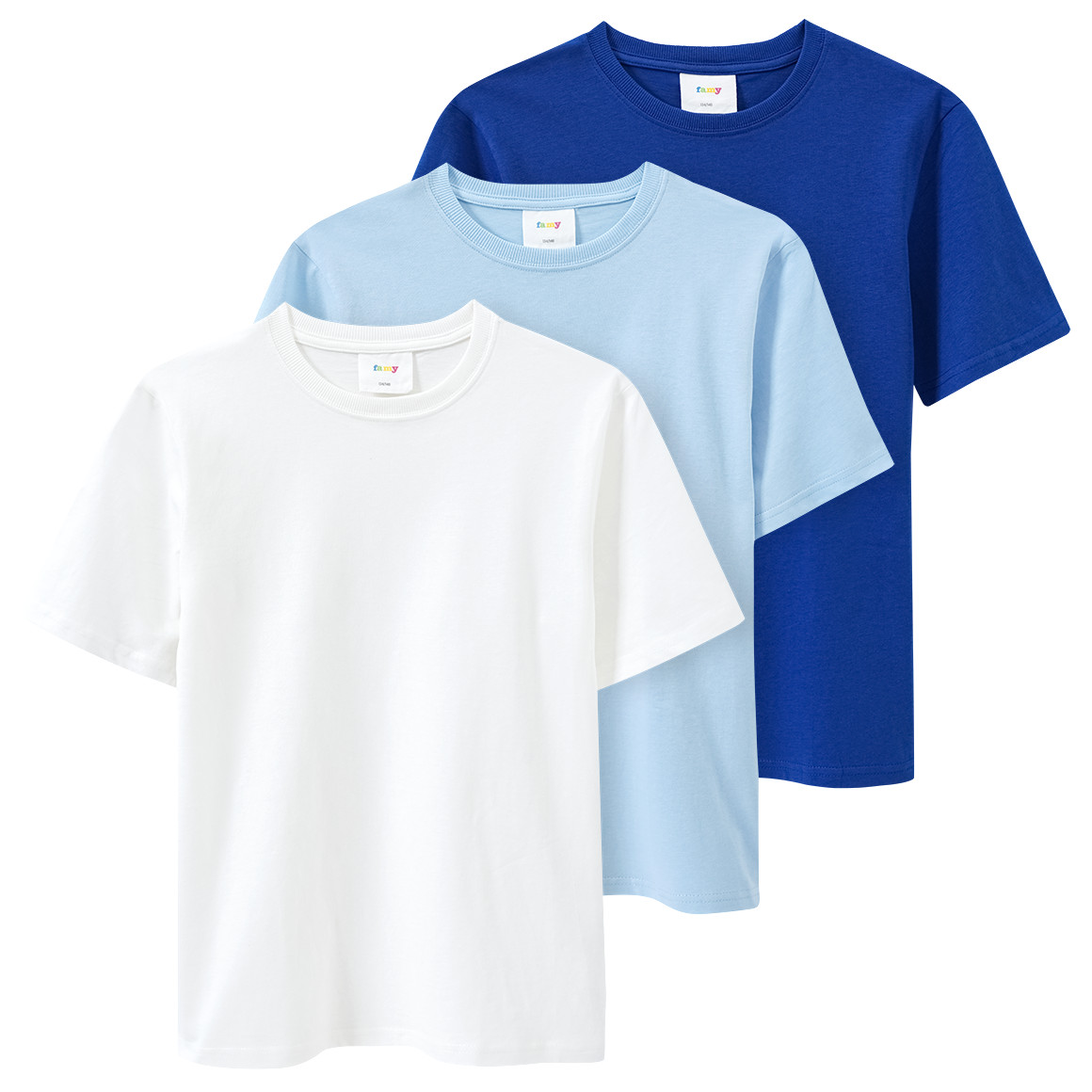 3 Jungen T-Shirts unifarben von Yigga