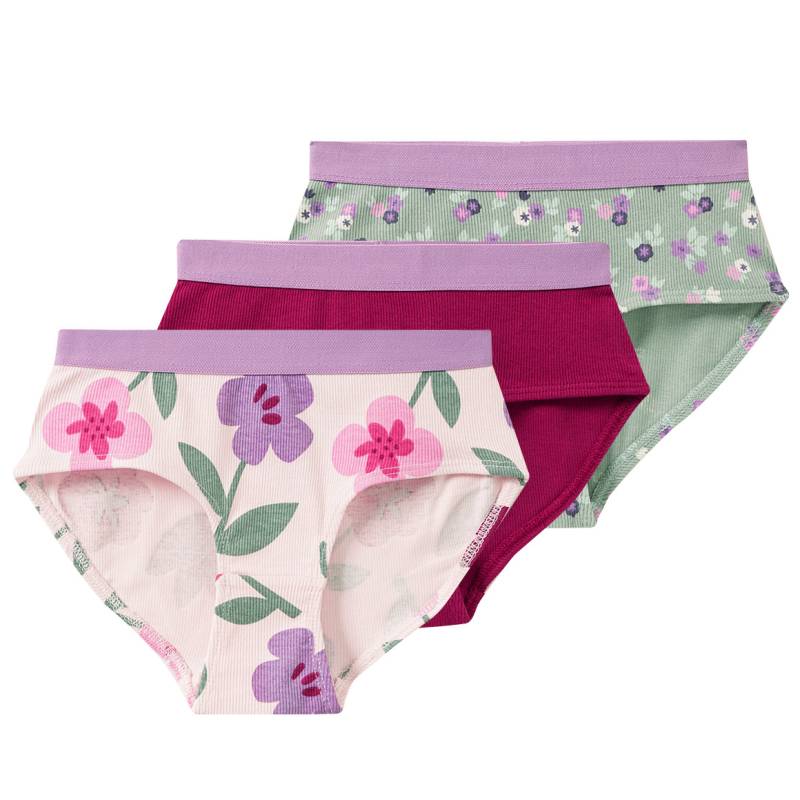 3 Mädchen Pantys mit Rippstruktur von Yigga