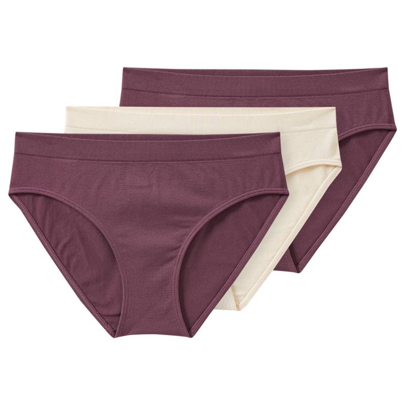 3 Mädchen Slips in Seamless-Optik von Yigga