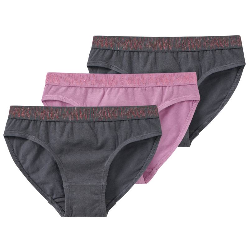3 Mädchen Slips mit Glitzerbund von Yigga