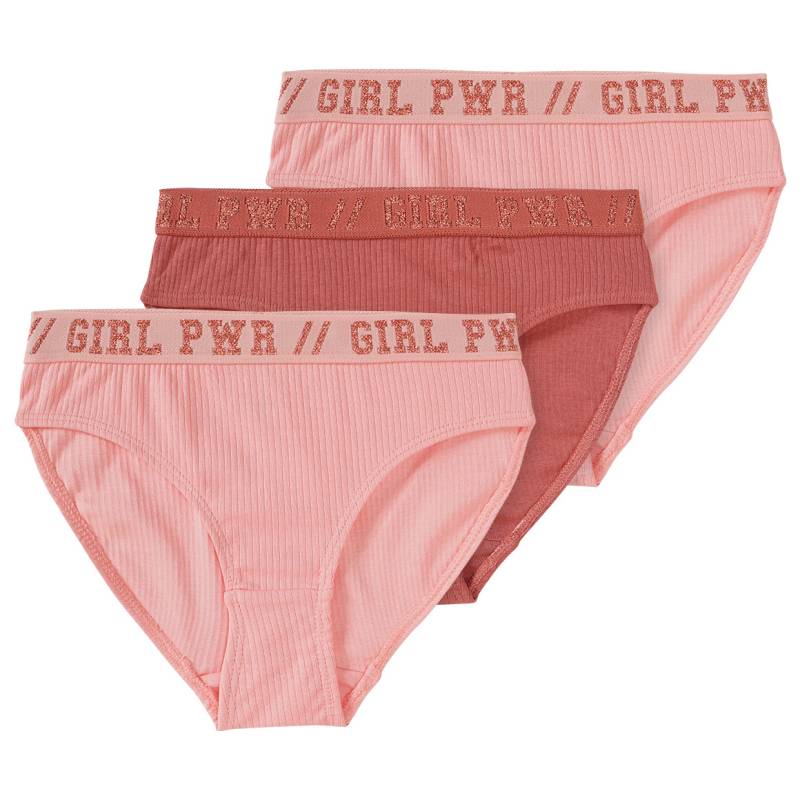 3 Mädchen Slips mit Rippstruktur von Yigga