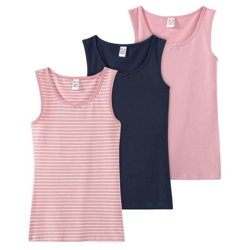 3 Mädchen Unterhemden mit Bio-Baumwolle von Yigga