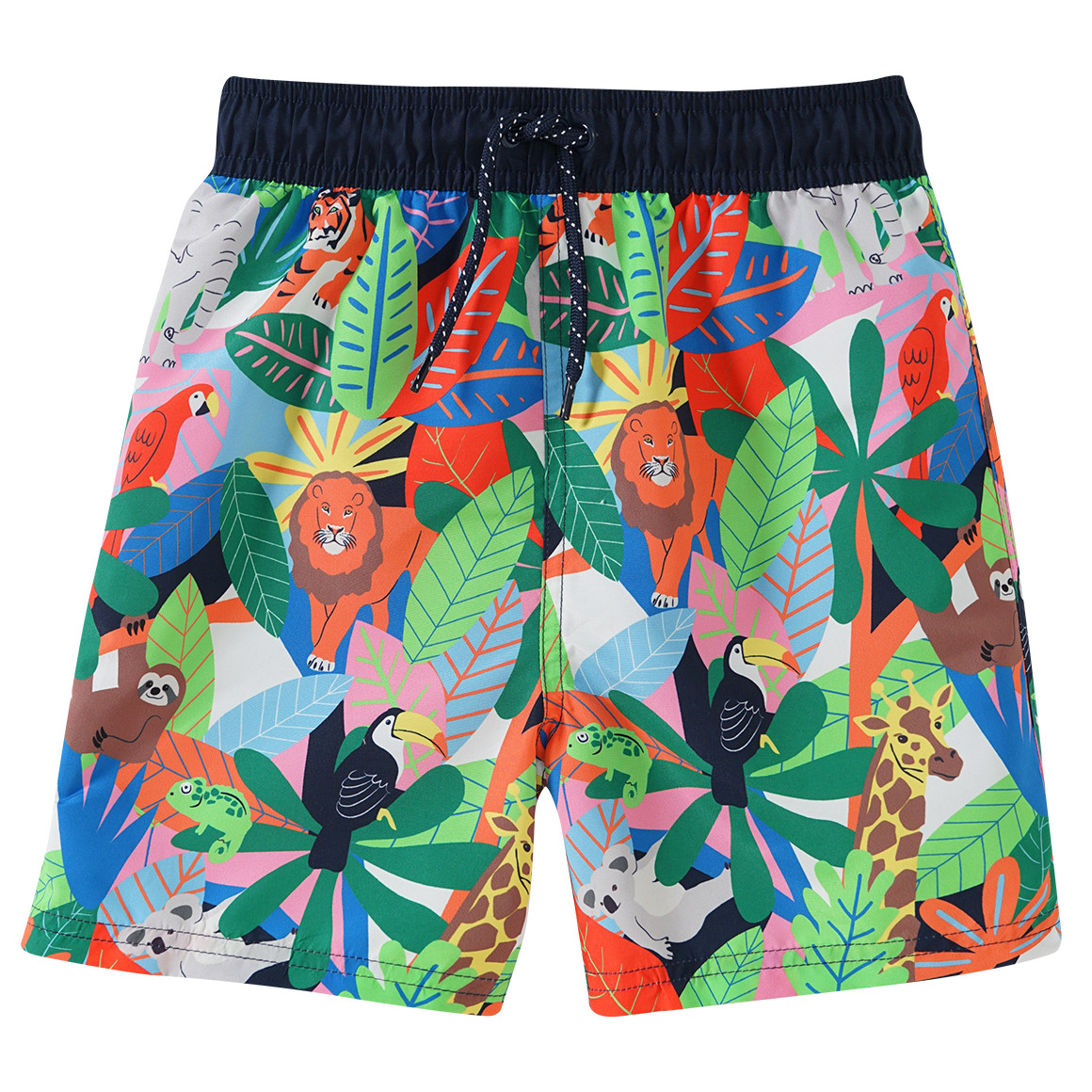 Jungen Badeshorts mit Dschungel-Allover von Yigga