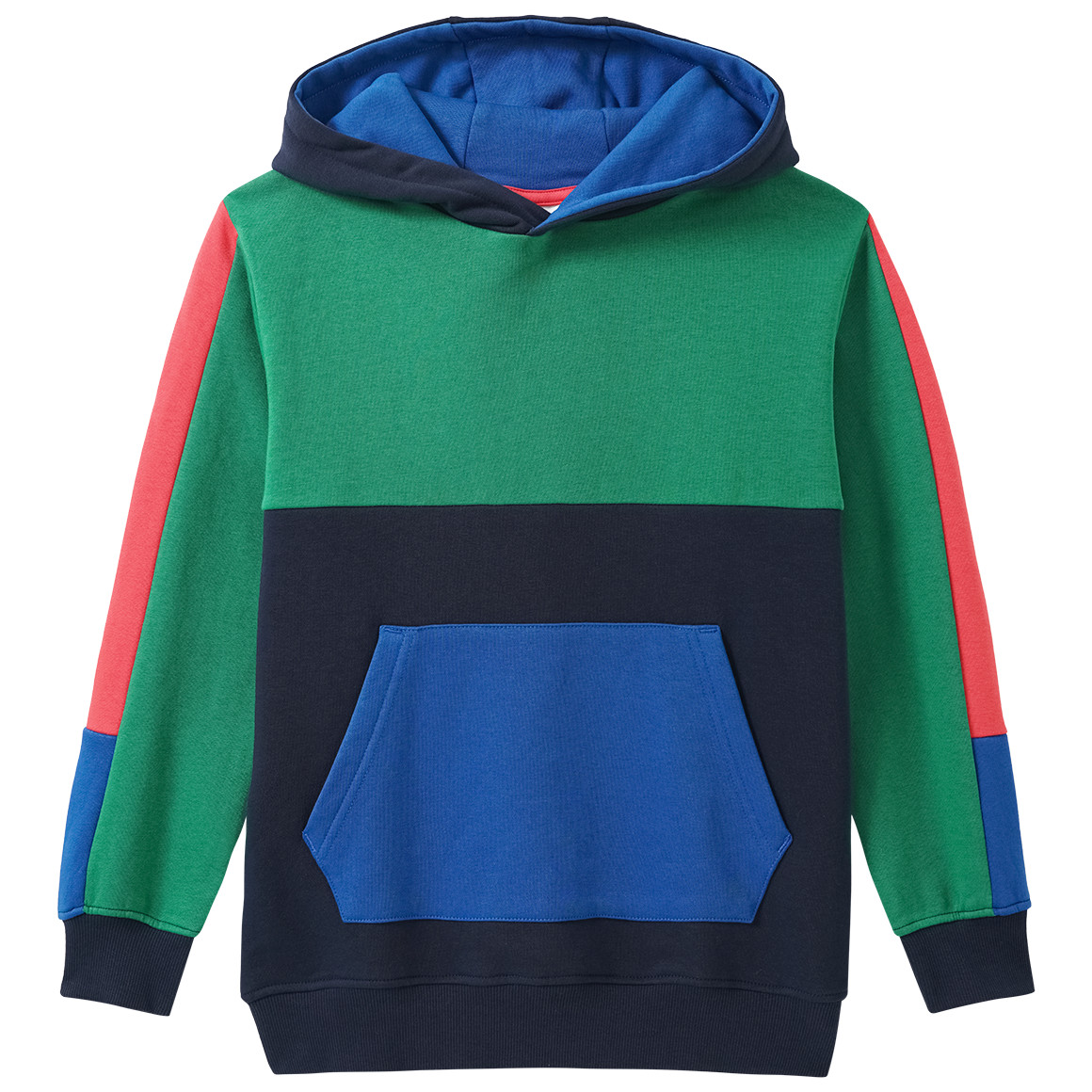 Jungen Hoodie mit Farbteilern von Yigga