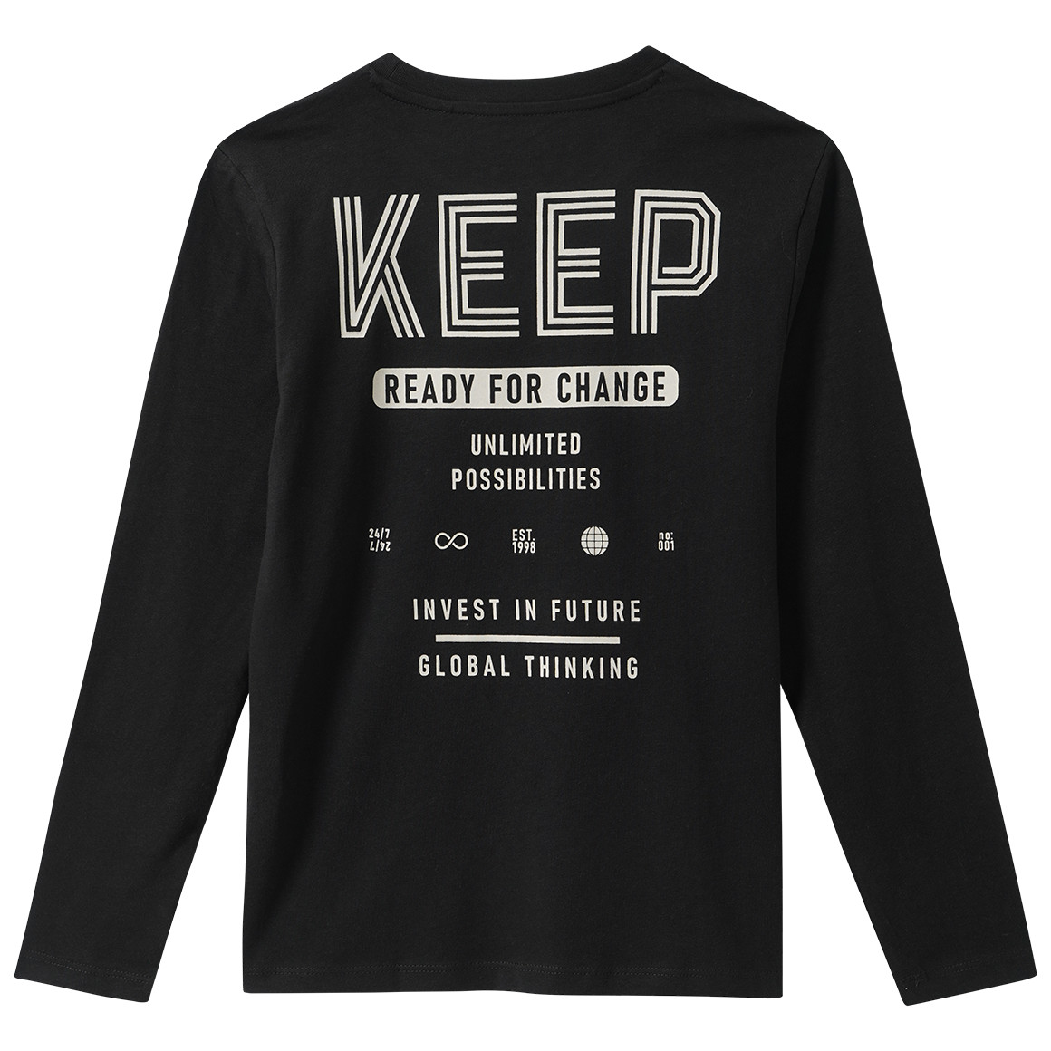 Jungen Langarmshirt mit Rücken-Print von Yigga