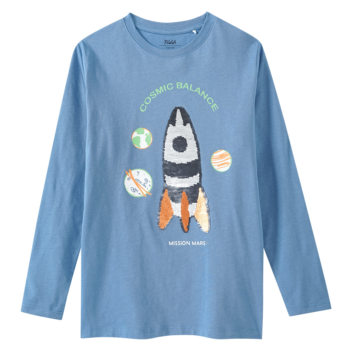 Jungen Langarmshirt mit Wendepailletten von Yigga