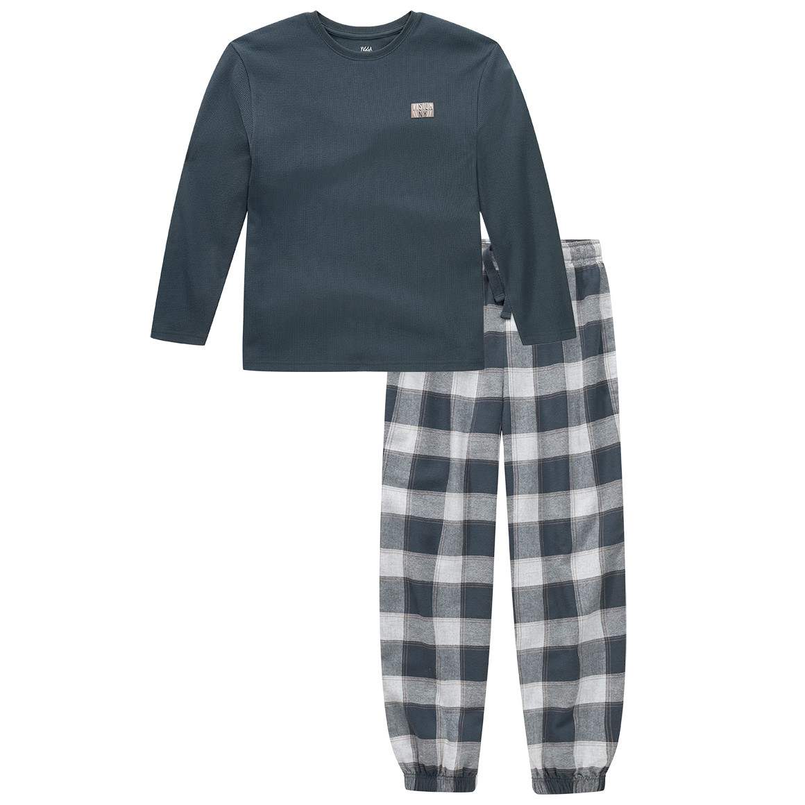 Jungen Schlafanzug mit karierter Hose von Yigga