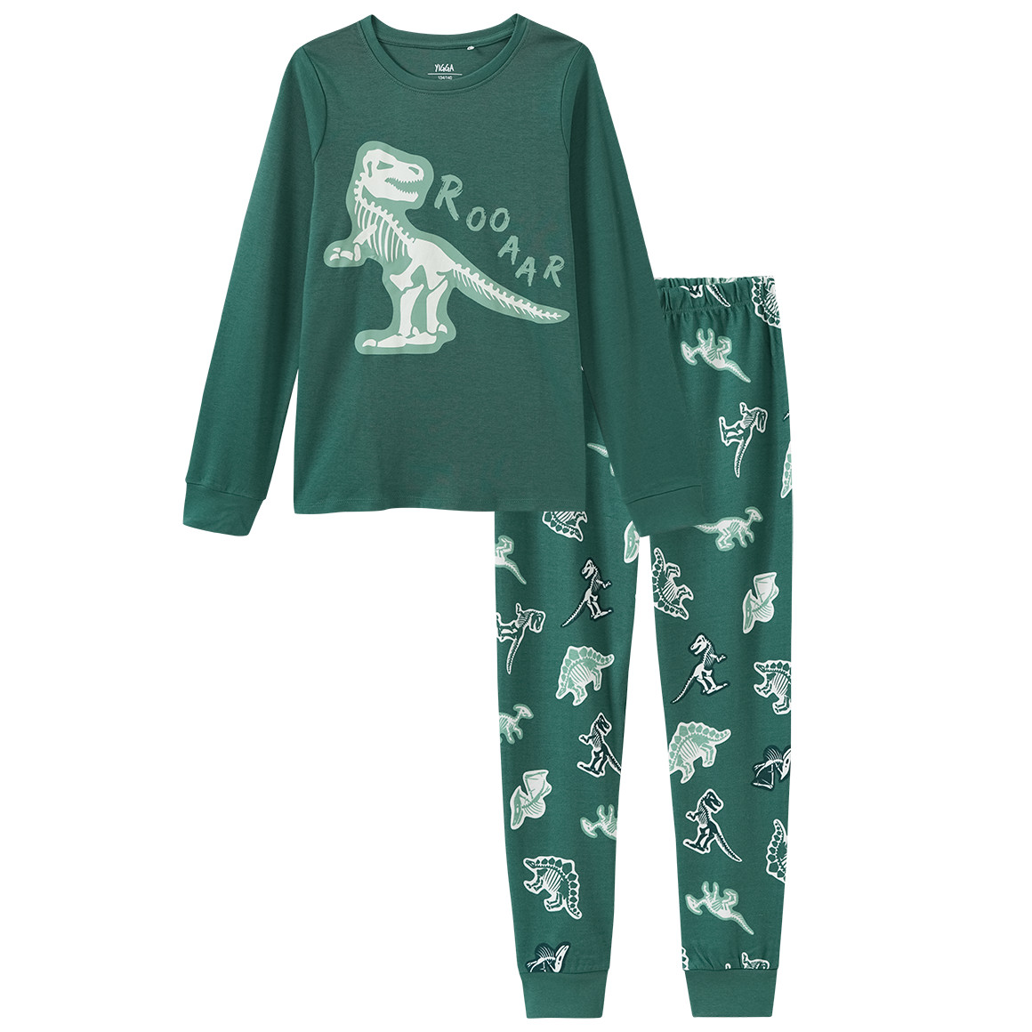 Jungen Schlafanzug mit leuchtendem Print von Yigga