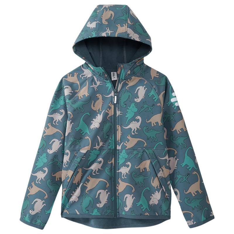 Jungen Softshelljacke mit Dino-Print von Yigga