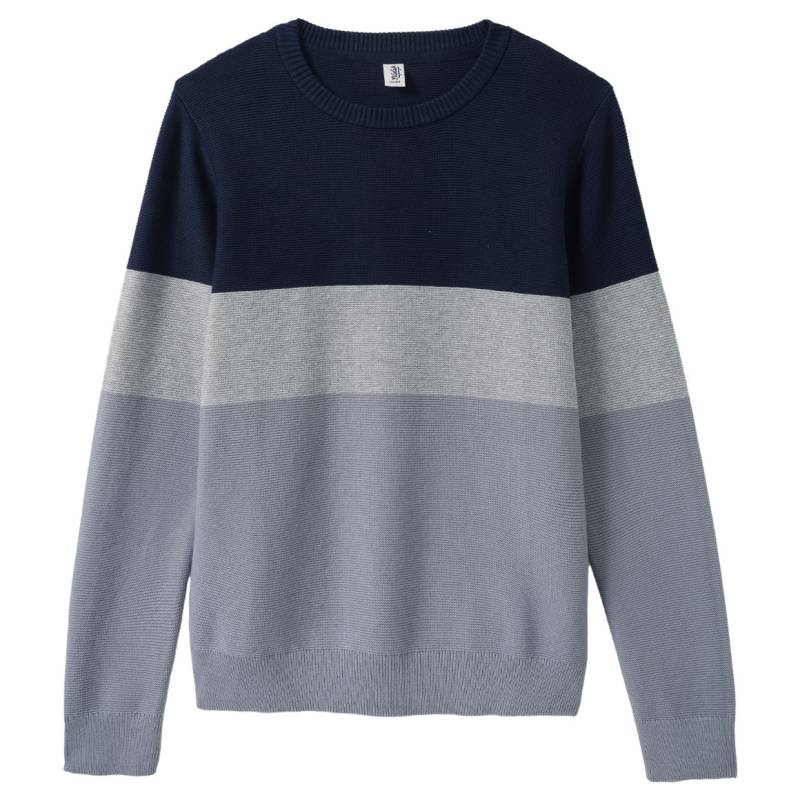 Jungen Strickpullover mit Farbteilern von Yigga