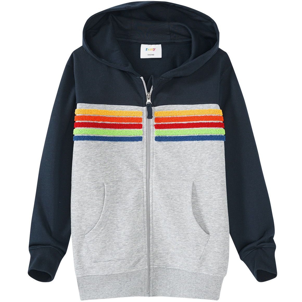 Jungen Sweatjacke mit bunten Streifen von Yigga