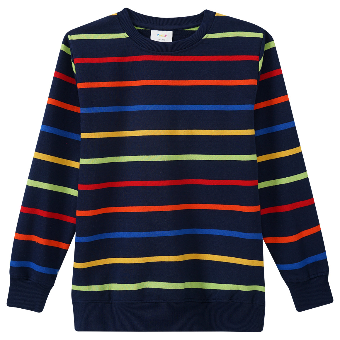 Jungen Sweatshirt mit bunten Ringeln von Yigga