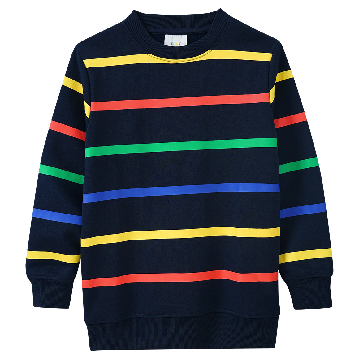 Jungen Sweatshirt mit bunten Ringeln von Yigga