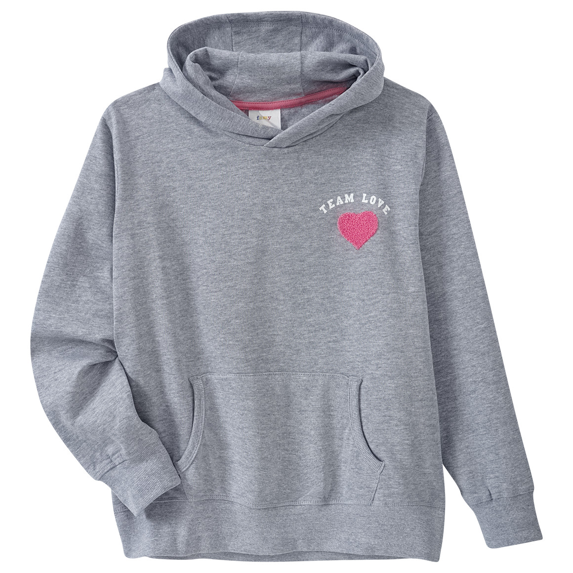 Kinder Hoodie mit Herz-Applikation von Yigga