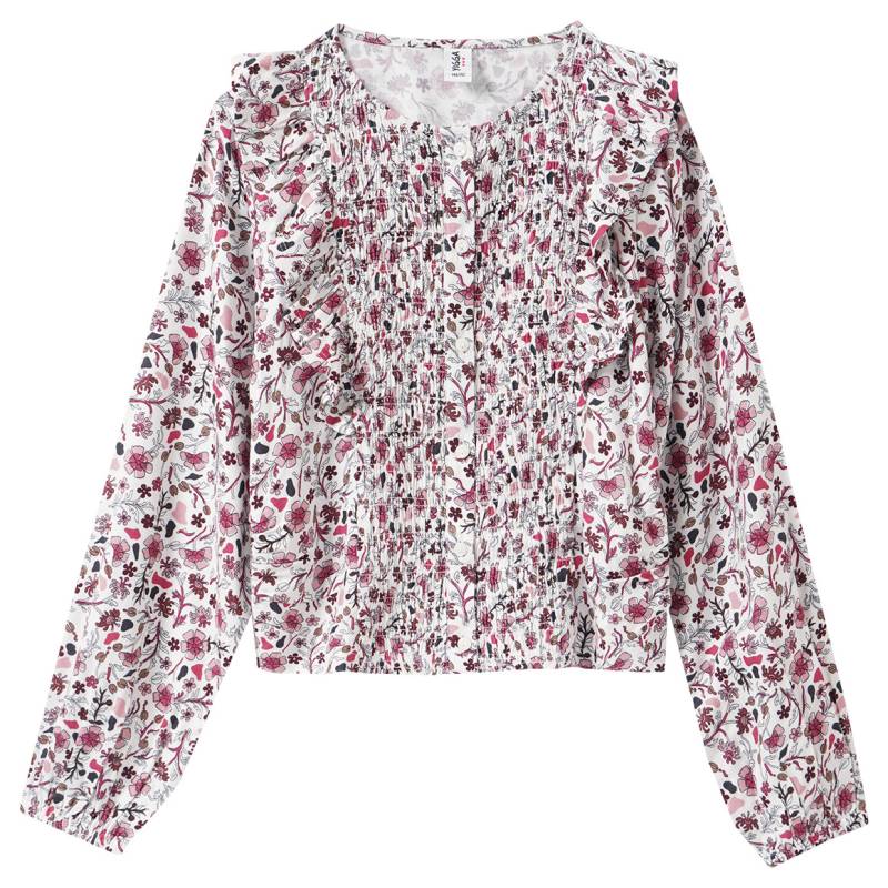Mädchen Bluse im floralen Look von Yigga