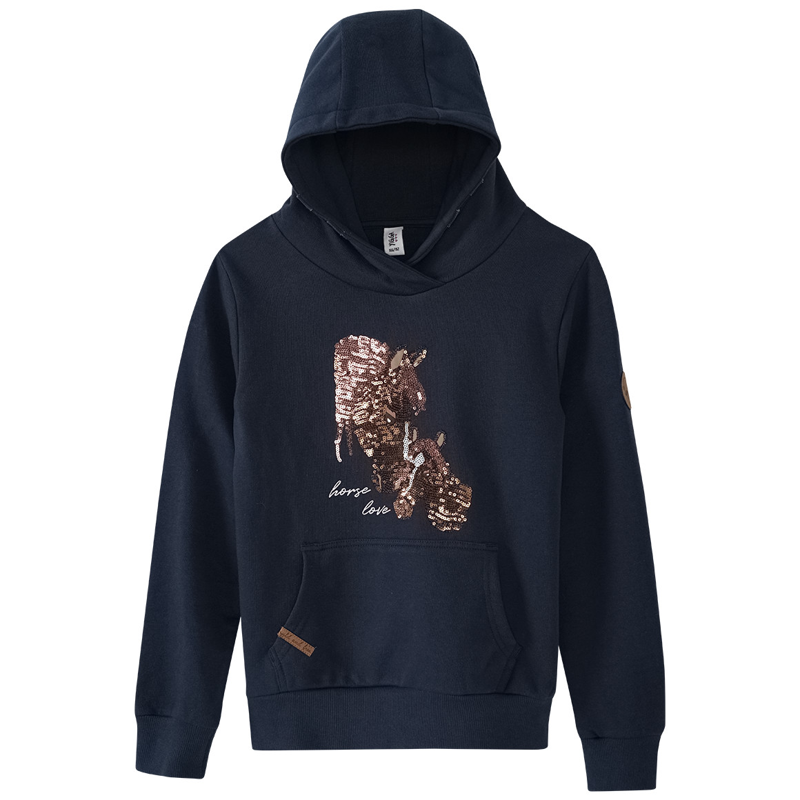 Mädchen Hoodie mit Pferde-Motiv von Yigga