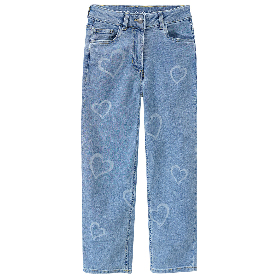 Mädchen Jeans mit Herz-Print von Yigga