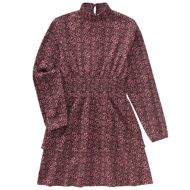 Mädchen Kleid mit Leo-Muster von Yigga