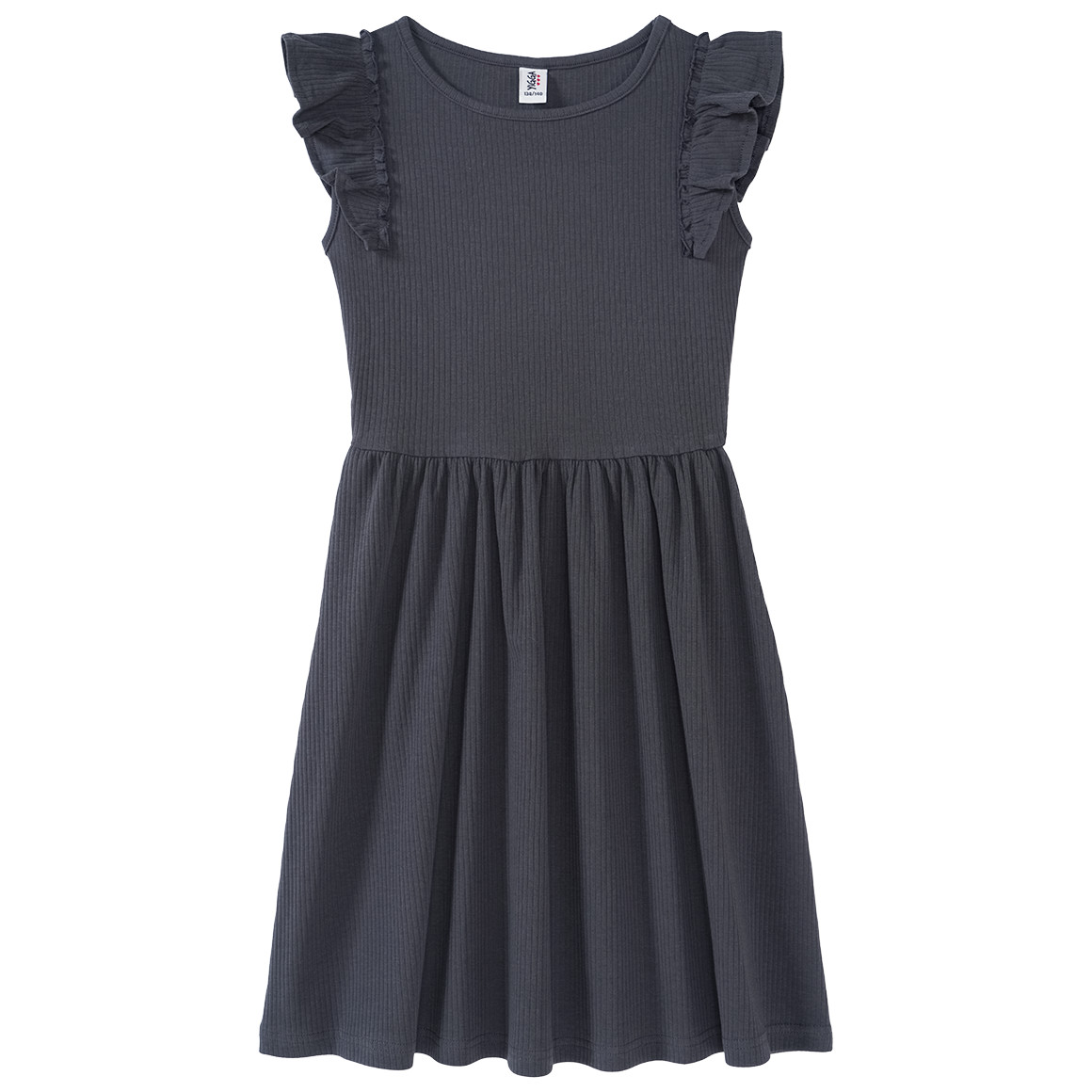 Mädchen Kleid mit Ripp-Struktur von Yigga