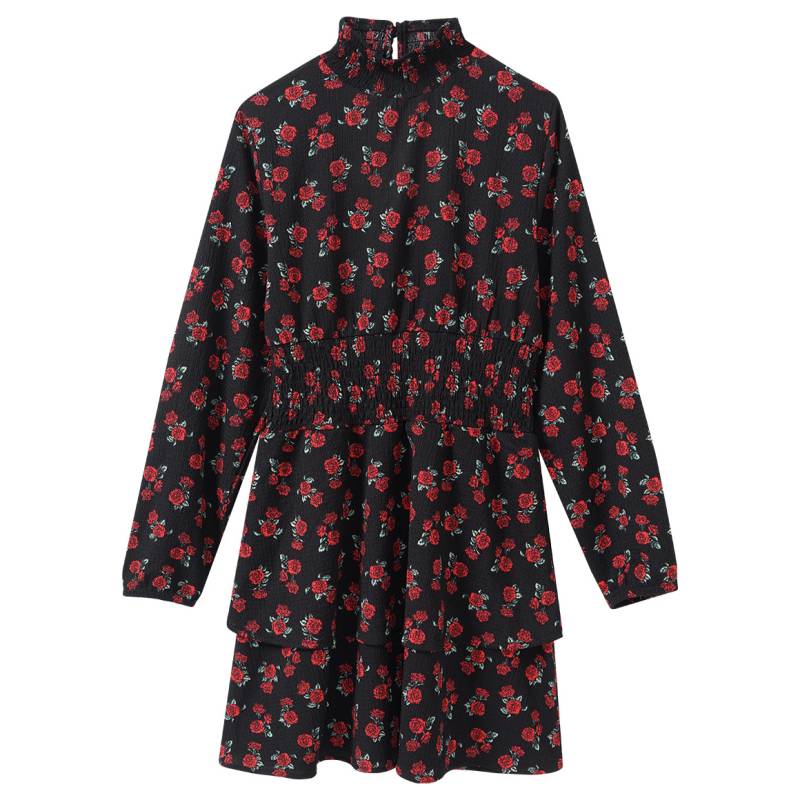Mädchen Kleid mit Rosen-Muster von Yigga