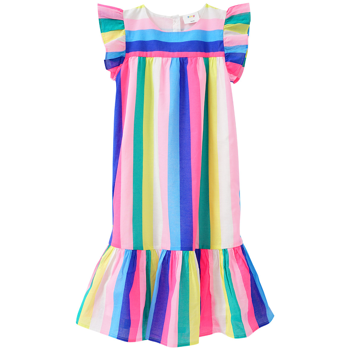 Mädchen Kleid mit bunten Streifen Mädchen Kleid mit bunten Streifen von Yigga