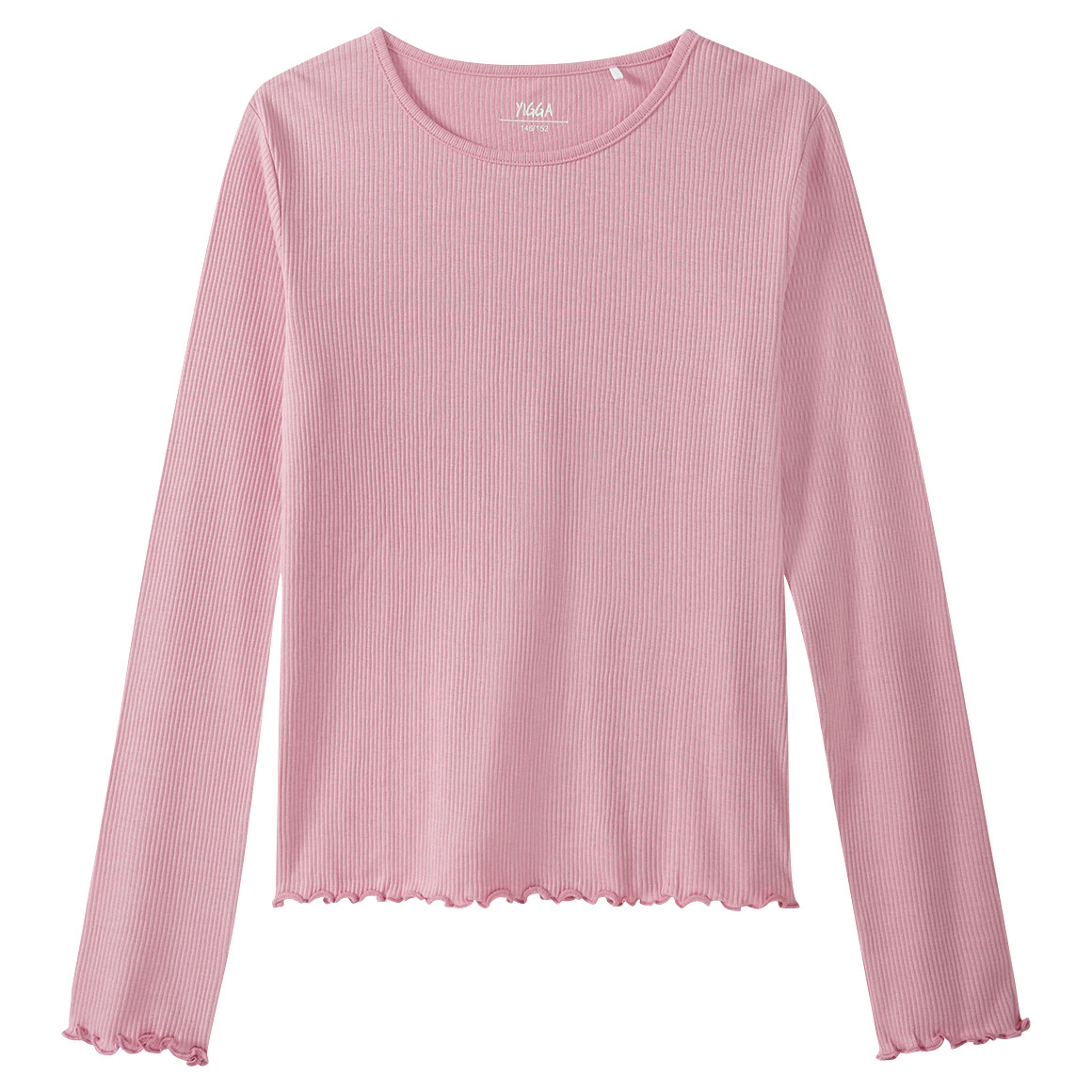 Mädchen Langarmshirt in Rippstruktur Mädchen Langarmshirt in Rippstruktur von Yigga