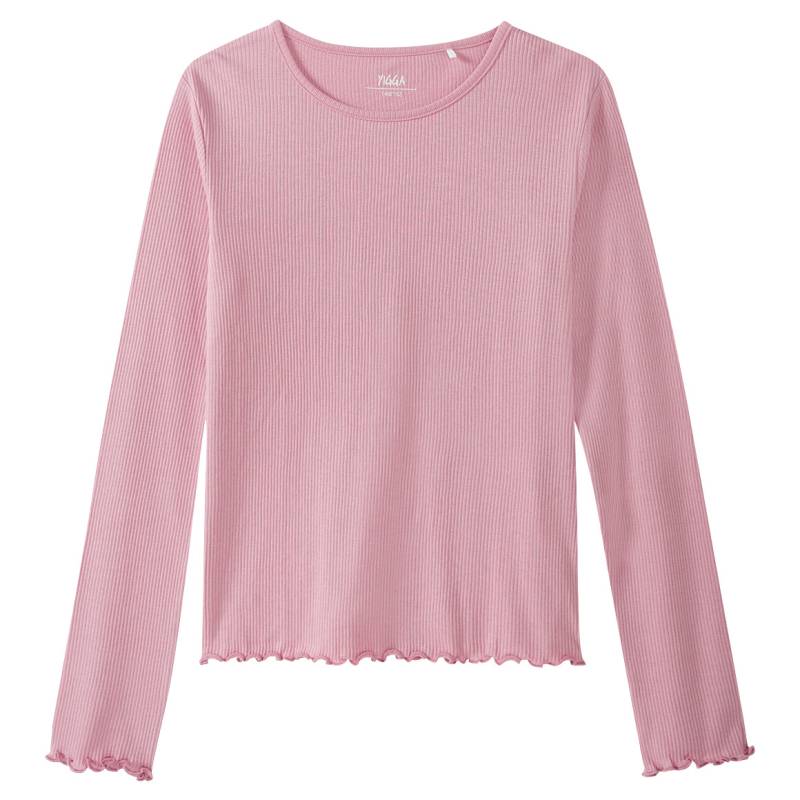 Mädchen Langarmshirt in Rippstruktur von Yigga
